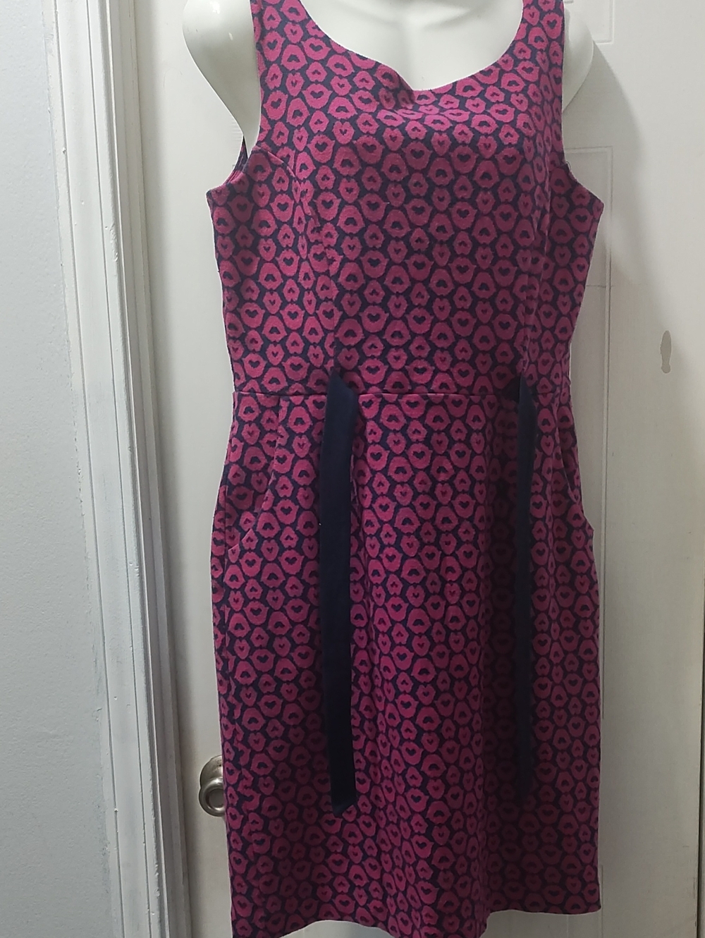 Lilly Pulitzer Sleeveless Fuchsia Geometric Fit-and-Flare Dress